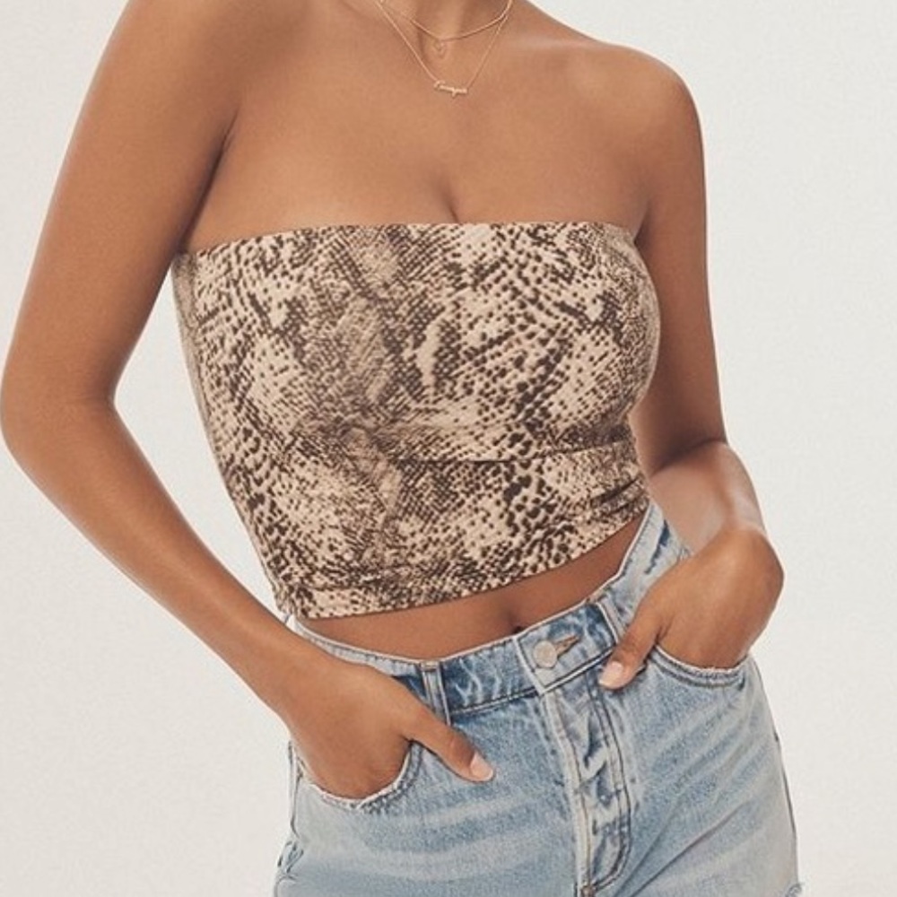 Urban Outfitters Snakeskin Tube Top Size M